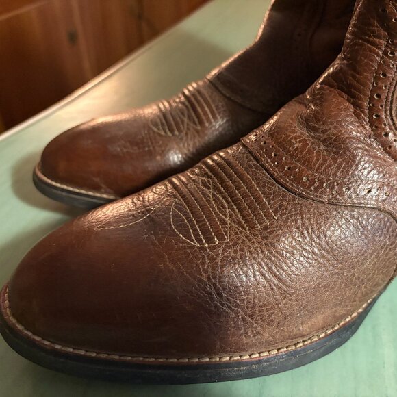 Mens Ariat ATS Roughneck Heritage Western Brown Cowboy Boots Size 13 D 10002252 - Picture 2 of 10